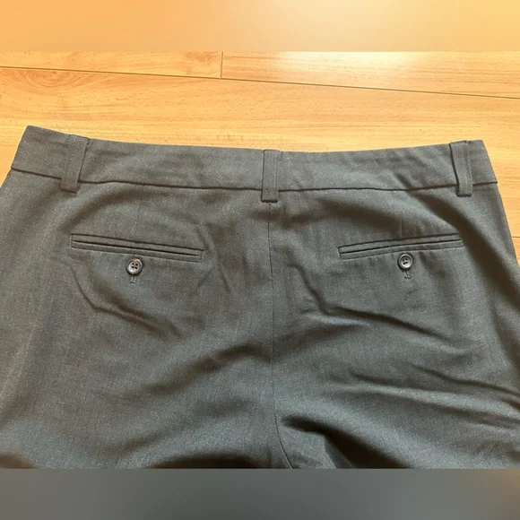 Express Dark Charcoal Gray Flare Cuffed Dress Pants bootcut trousers editor 12 - Picture 7 of 9